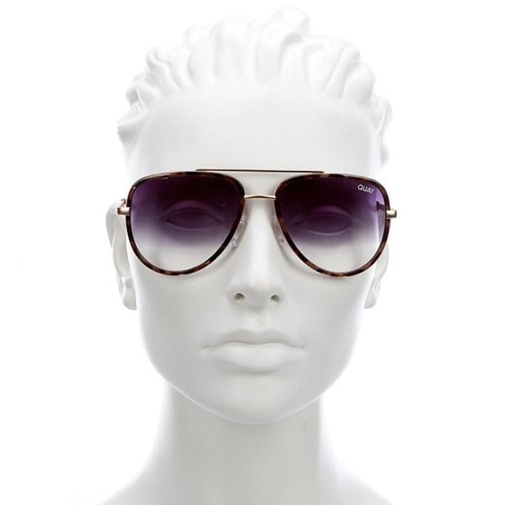 QUAY All In Mini Milky Tortious Fade Unisex Sunglasses